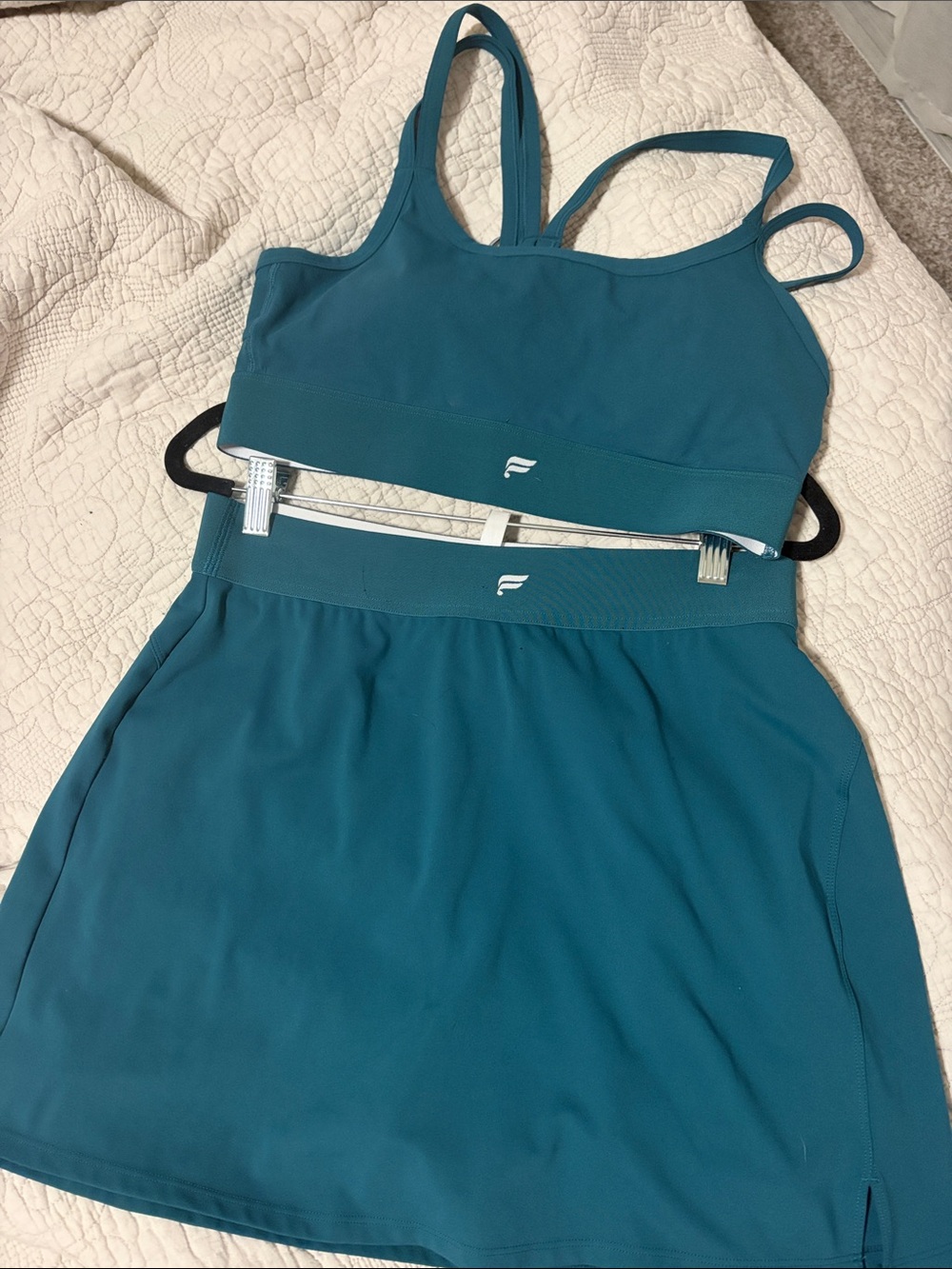 Fabletics Teal Set (Built-In-Bra pads) Active Skort